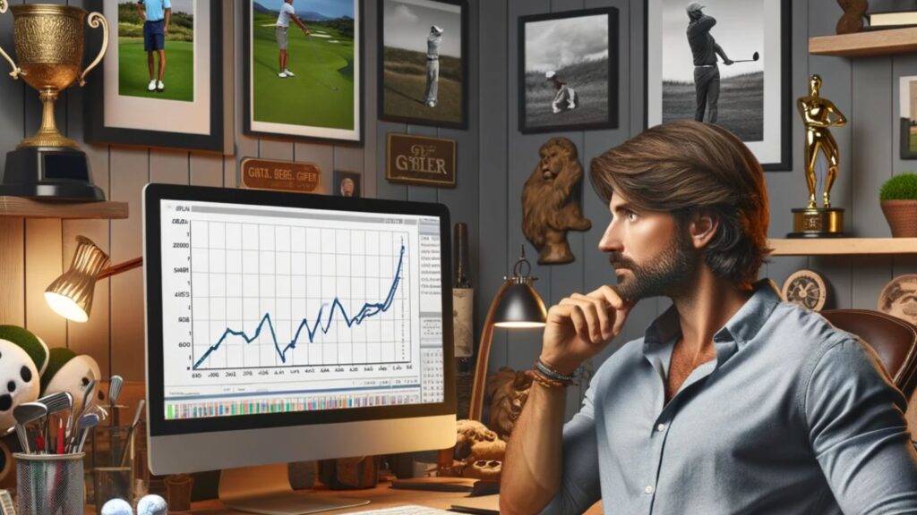 increasing membership numbers with golf manager looking at a graph