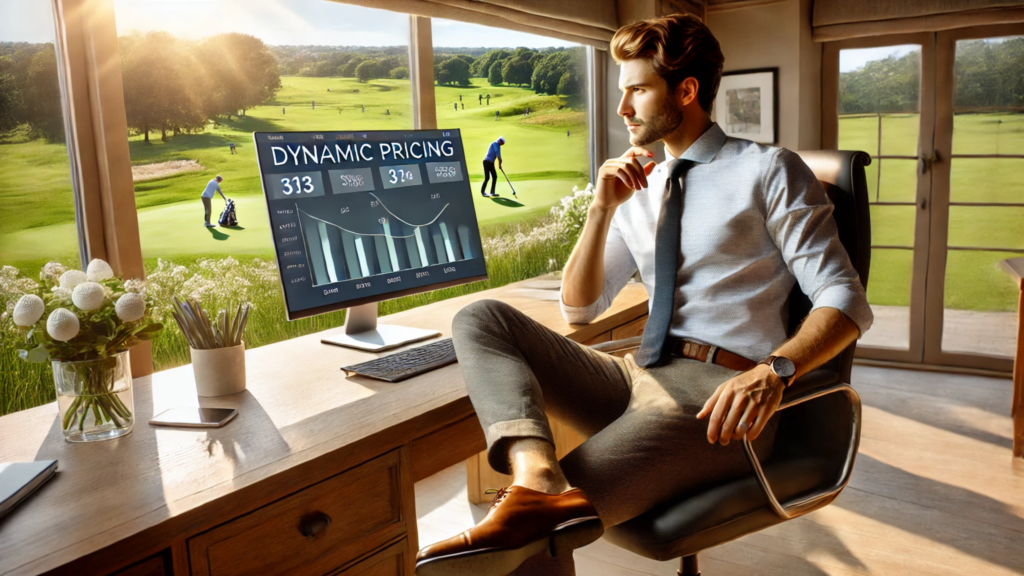 Golf club manager looking at dynamic pricing