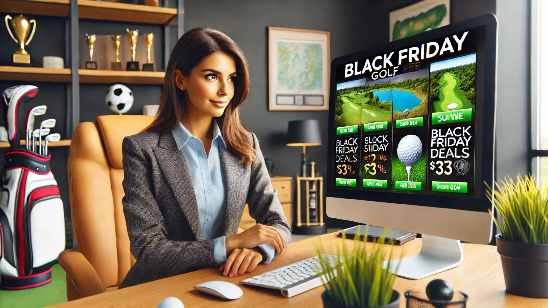 Golf club general manager looking at black friday membership offers