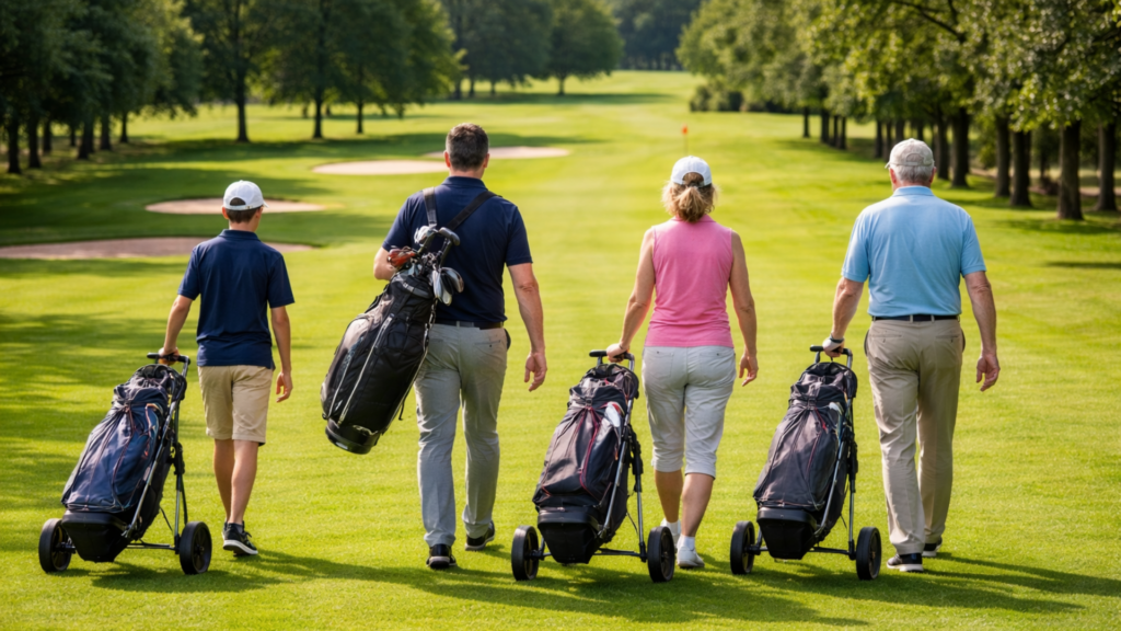 4 golfers on their golf membership pathway