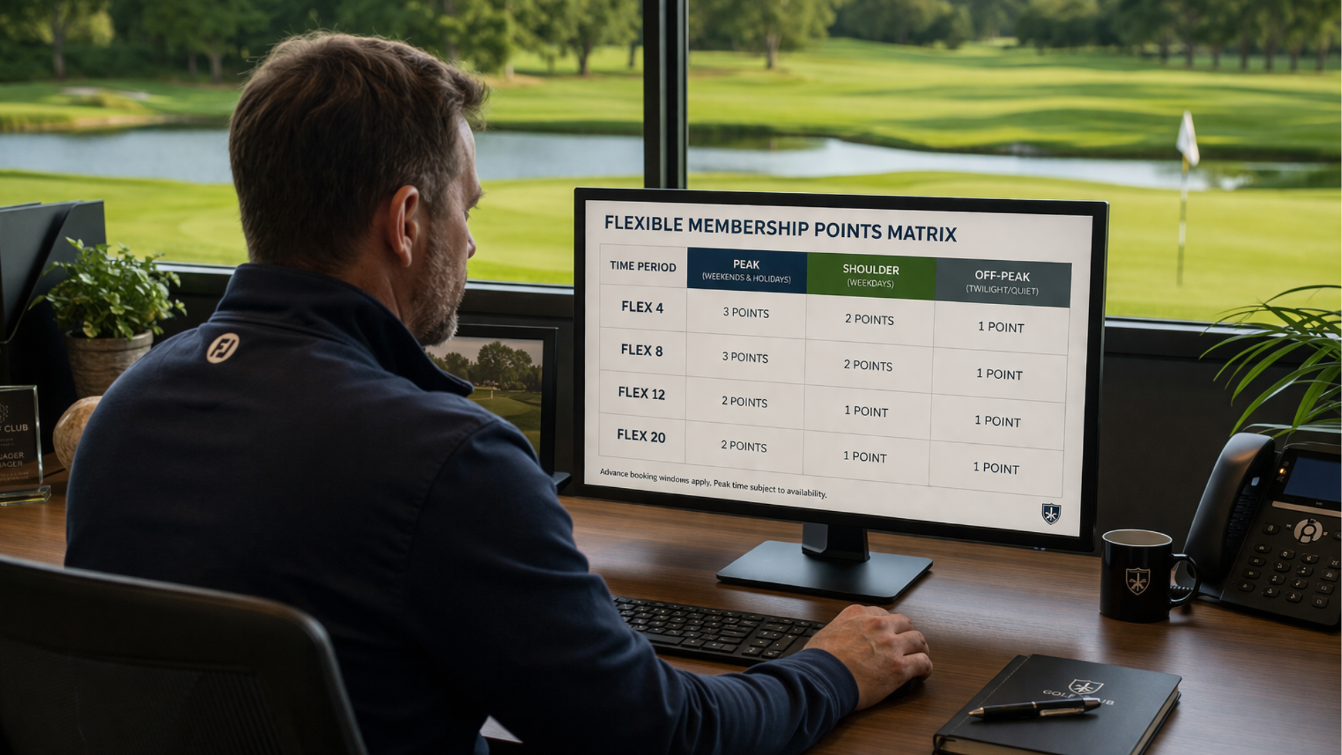 A golf club general manager looking at their flexible membership field
