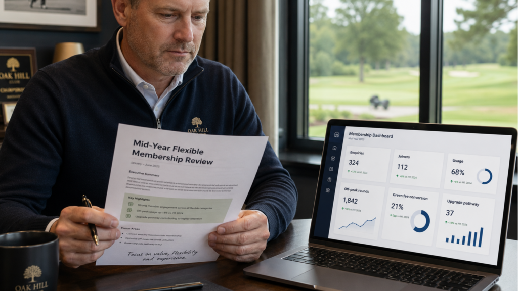 club manager looking at their golf membership growth